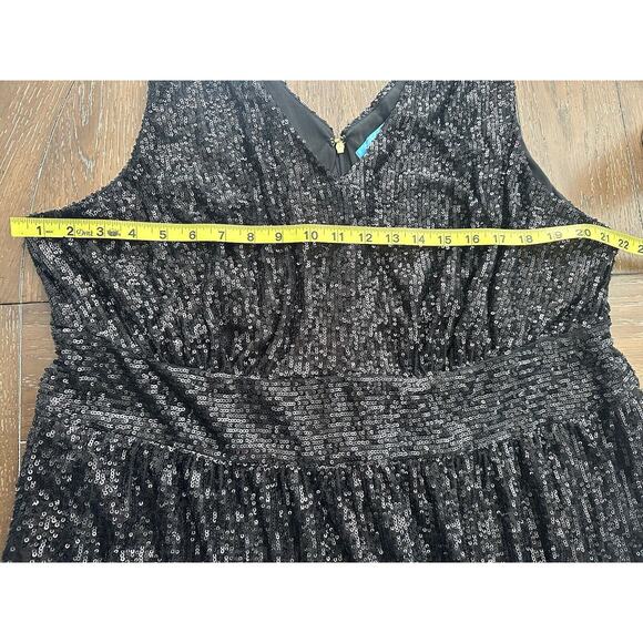NWT Draper James RSVP Sequin Black Holiday Special Occasion Dress Prom size 20W - Picture 3 of 14
